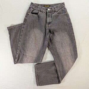 Old Skool Womens Jeans Size 14 Black Embroidered Stretch Denim